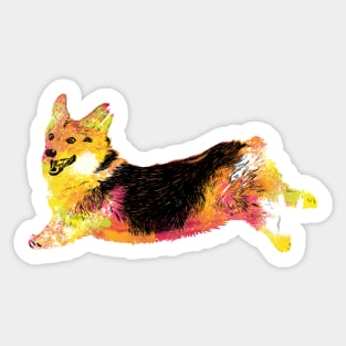 Rainbow Corgi Sticker